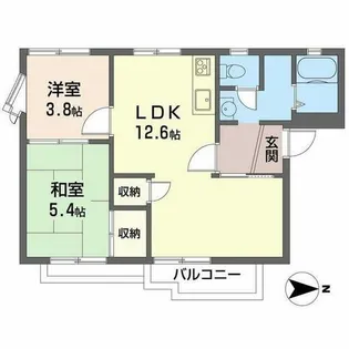 タウニィ津市場【0101号室】の間取り