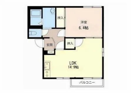 新喜多ハイツ【0202号室】の間取り