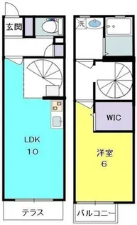 リシェス甲子園【A6号室】の間取り