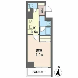 ロイヤルパークヒルズうめきた【0101号室】の間取り