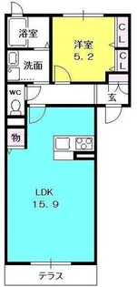 MAST COURT 丸橋【A105号室】の間取り