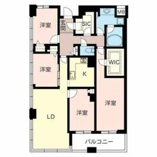 マストタワー安堂寺【2701号室】の間取り