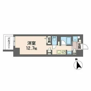 サンエール南堀江【0201号室】の間取り