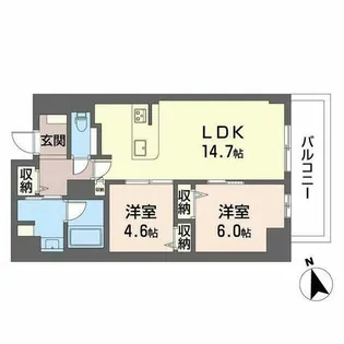 サンエール南堀江【0911号室】の間取り