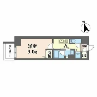 サンエール南堀江【0210号室】の間取り