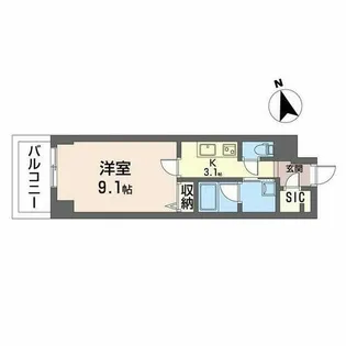 サンエール南堀江【0205号室】の間取り