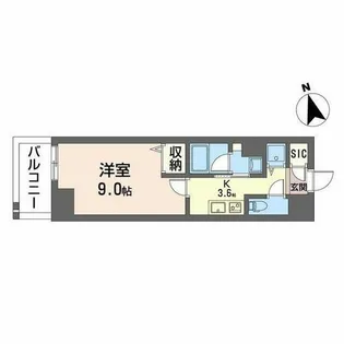 サンエール南堀江【0203号室】の間取り