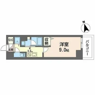 サンエール南堀江【0217号室】の間取り