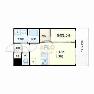 セレニテ江坂アリア【2階】の間取り