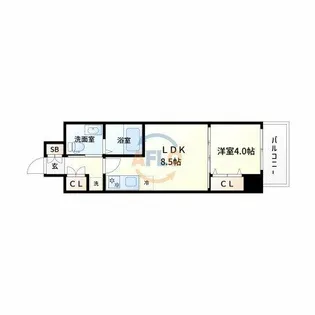 La CASA 新北野【6階】の間取り