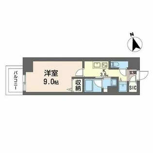 サンエール南堀江【0410号室】の間取り