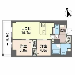 サンエール南堀江【0702号室】の間取り