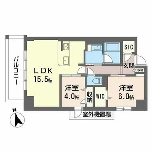 サンエール南堀江【0601号室】の間取り