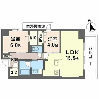 サンエール南堀江【0707号室】の間取り