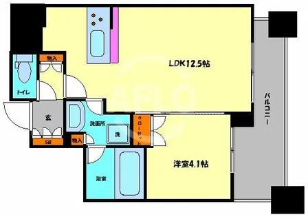 シティタワー大阪本町【12階】の間取り