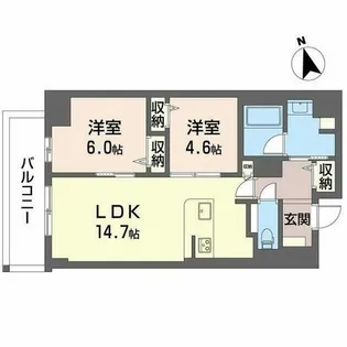 サンエール南堀江【0806号室】の間取り