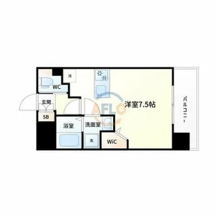 プライマル新大阪【9階】の間取り