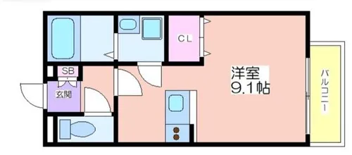 ゴールドヒル瀬川【3階】の間取り