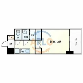 エスリードコート阿倍野昭和町【7階】の間取り