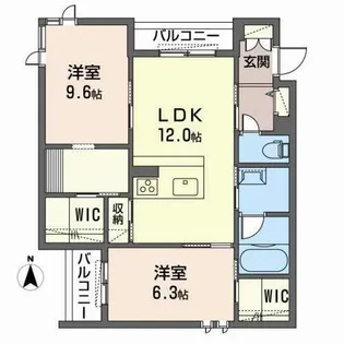 シャーメゾン コンフォーザ【0203号室】の間取り