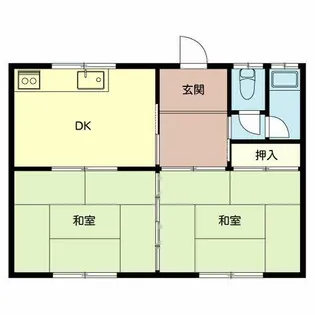 木田ハイツ【0202号室】の間取り