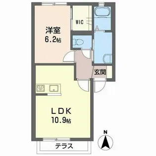 西栄ハイツ【0102号室】の間取り