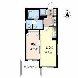 グレイスならまち【0202号室】の間取り
