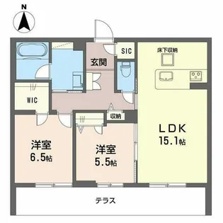 プラート キアリノ【0103号室】の間取り