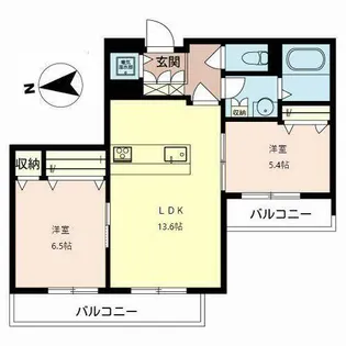 メルベーユ大森【0307号室】の間取り