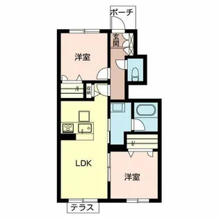 レイク ファミーユ【0110号室】の間取り
