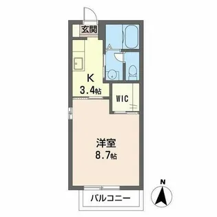 カーサベルテ【0205号室】の間取り