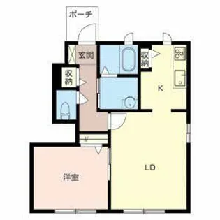 フローラル ボーダ【0103号室】の間取り