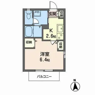 松本ハイツ【0201号室】の間取り