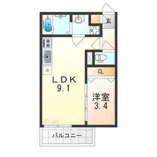 エステイトN湊【2階】の間取り