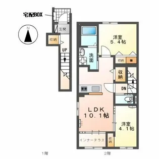 コーポエクセル1【2階】の間取り