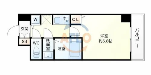 レジデンス福島Ⅱ【3階】の間取り