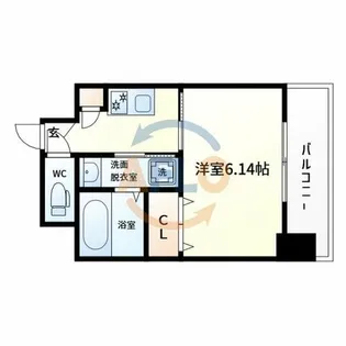 パークヒルズ天保山Moe【14階】の間取り