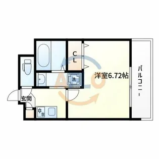 パークヒルズ天保山Moe【12階】の間取り