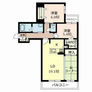 アネーロ西明石【0302号室】の間取り