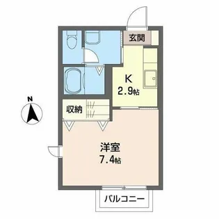 ディアス青葉【0201号室】の間取り