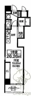 ビガーポリス369天神橋三丁目Ⅱアルチェ【7階】の間取り