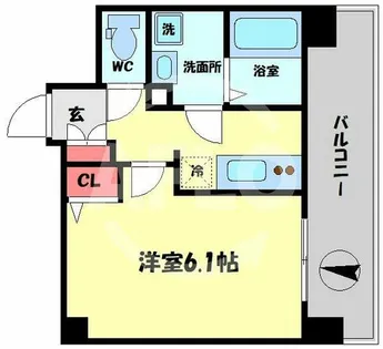 エスリード南森町【8階】の間取り