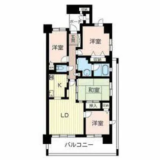 西宮マリナパーク杜のまち【0910号室】の間取り