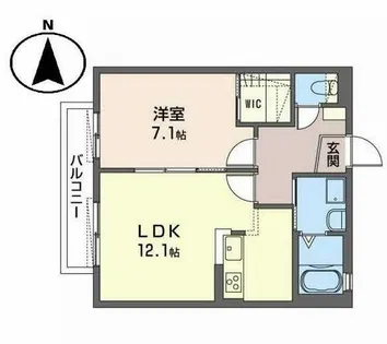 パークサイド夙川【0202号室】の間取り