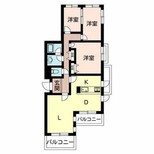 夙川エルストハイム【0101号室】の間取り