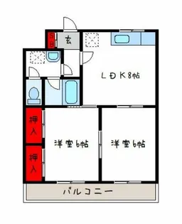 サンパレス八尾【5階】の間取り