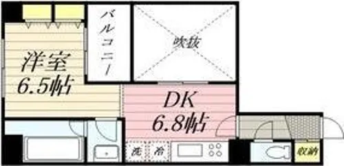 ZEUS桜川プレミアム【4階】の間取り