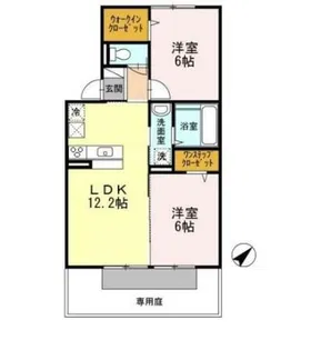 ミモザ・コート【1階】の間取り