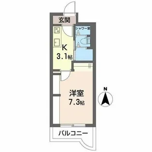 エスティ21【0203号室】の間取り