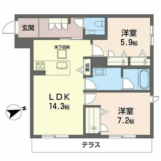グランメゾン藤森【0103号室】の間取り